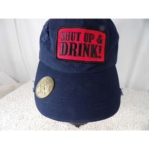 Openers Plus Mens Navy Casual Shut Up & Drink Adjustable Baseball Cap